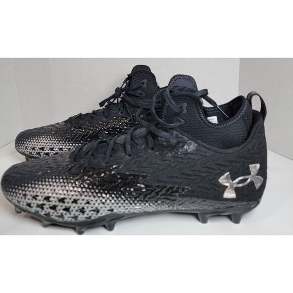 Under Armour UA Flow Football Cleats Black/Silver Men’s Size 16 D 3028132-001 main image 5